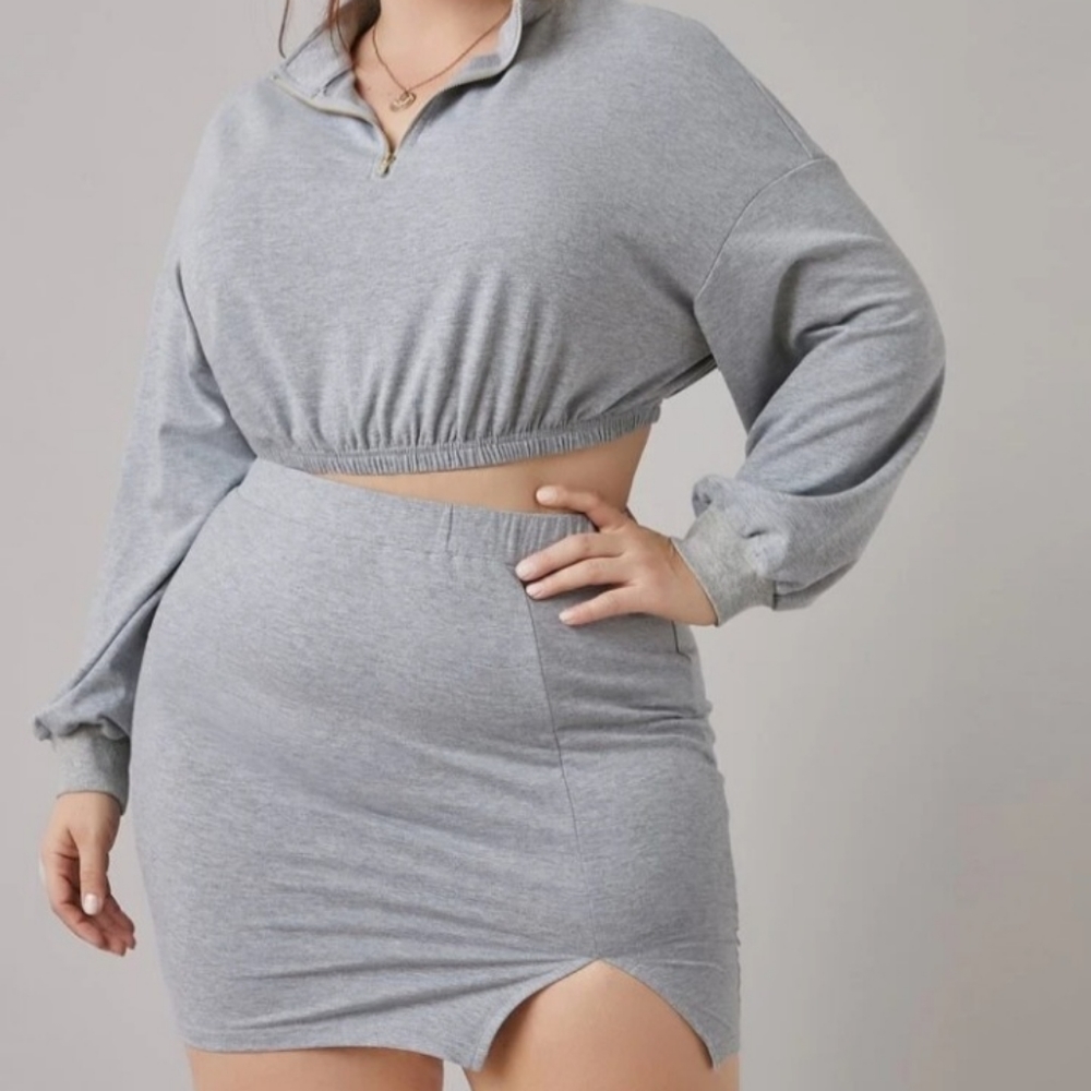 2 piece top and matching skirt